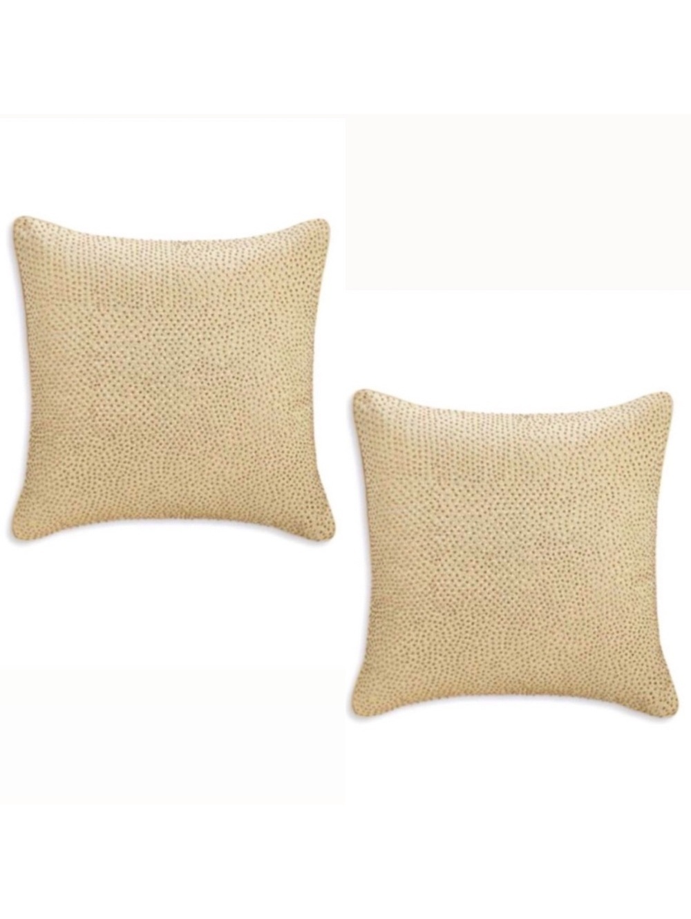 X2 Hudson Park Foglia Euro Sham, Gold, New w/Tag Retail $400 Total